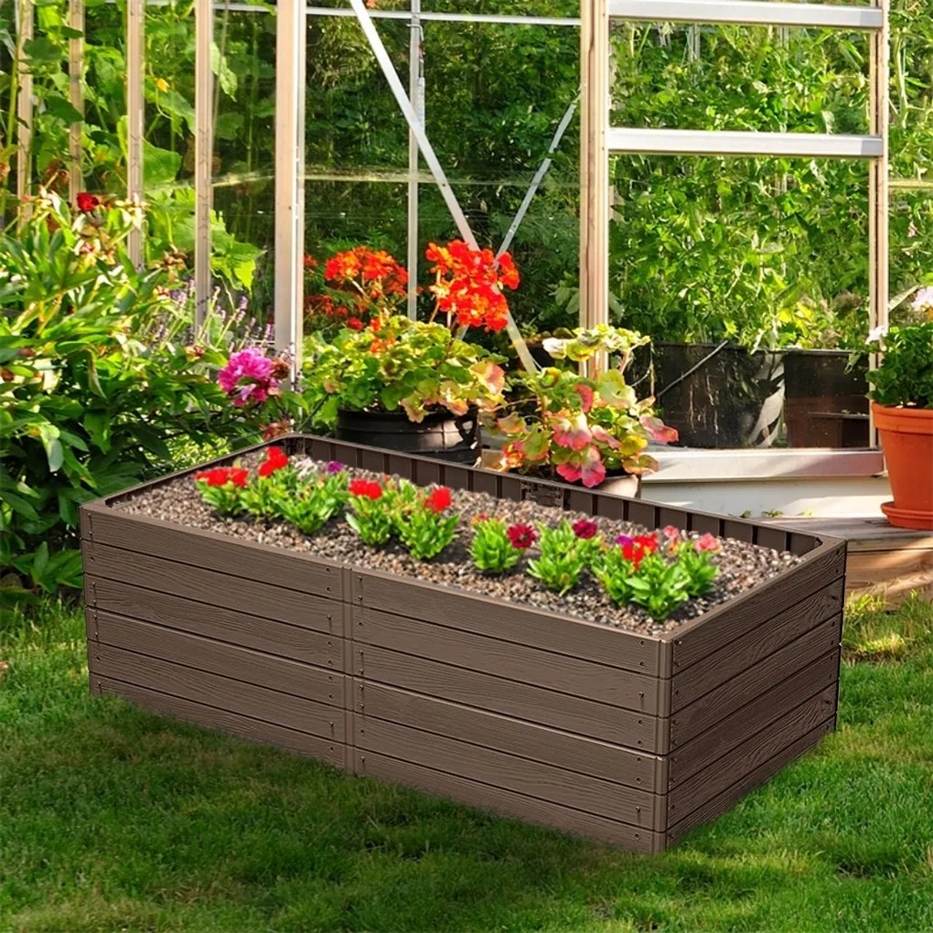 WOODY magaságyás, 149x75,6x25cm, barna Prosperplast