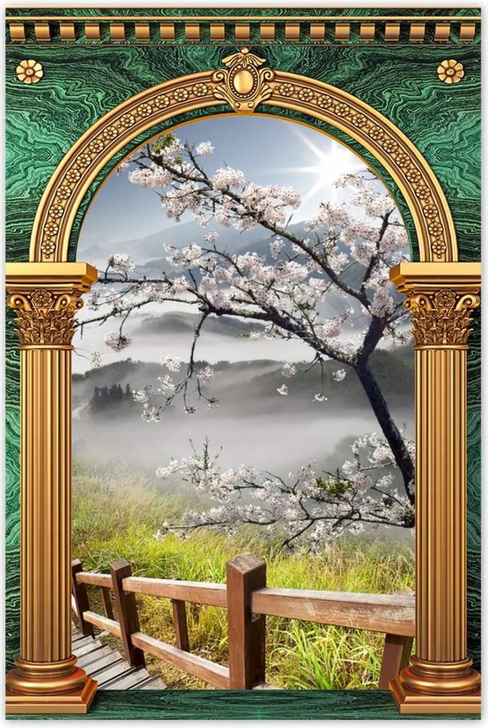 Poszterek 80x120 Japán Virágzó cseresznye