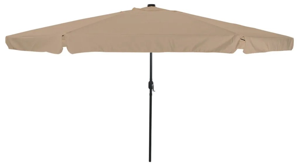 Kerti Napernyő LED Fényekkel ø395x245 cm Taupe
