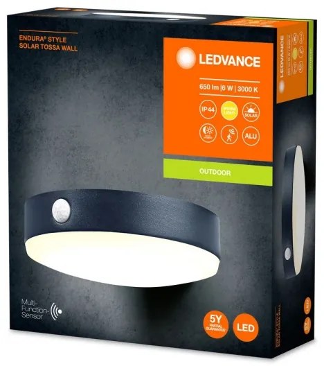 Ledvance-LED Napelemes érzékelős fali lámpa ENDURA STYLE LED/6W/3,7V IP44