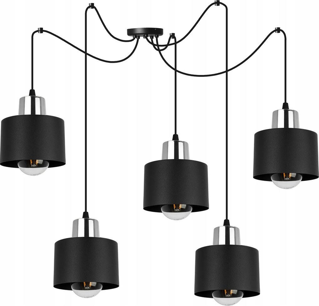 Mennyezeti Függőlámpa Pók Fekete Loft Lámpabúra Modern Az Asztal Felett