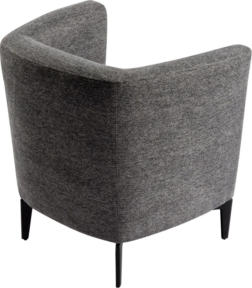 Design fotel, szürke/fekete, KAPY