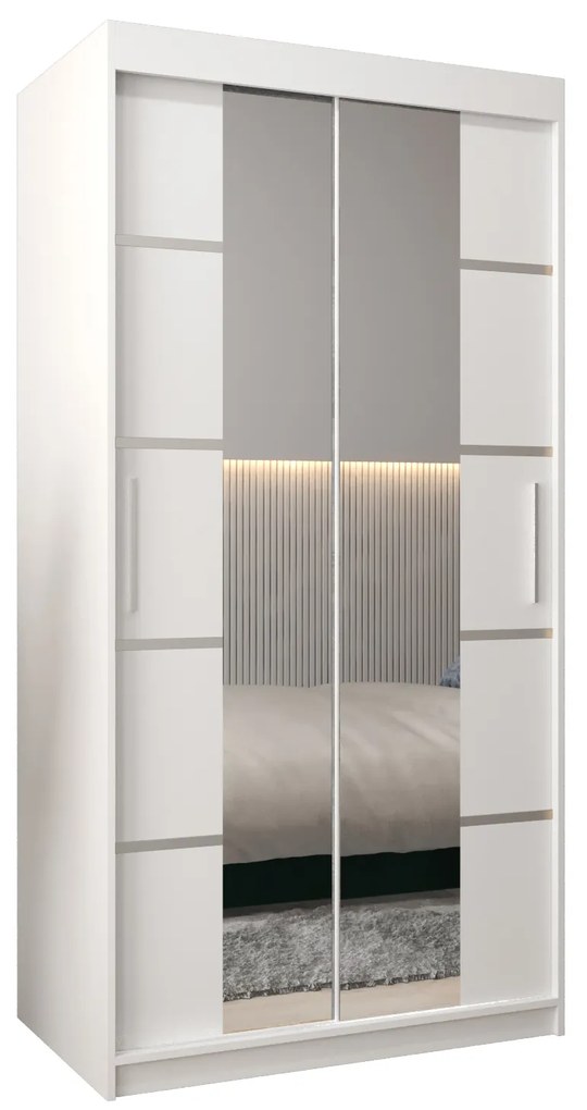Ruhásszekrény 100 cm Verika 4 100 (fehér). 1064251