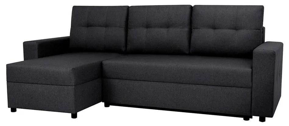 Univerzális sarokkanapé ággyá alakítható, tárolós SEVILLA antracit