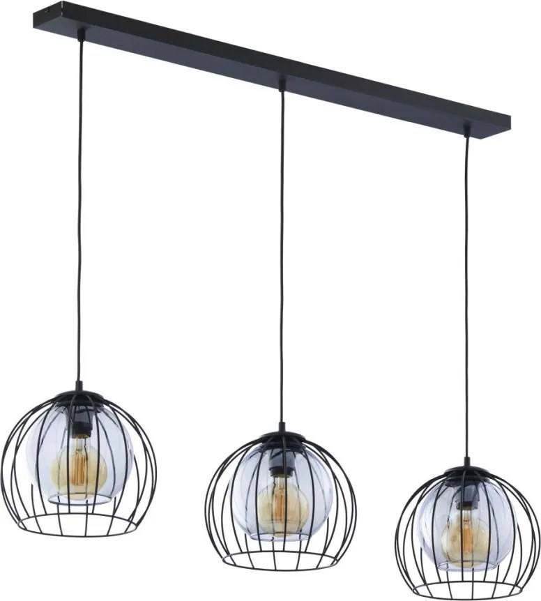 TK LIGHTING 4483 UNIVERSO Többágú Függesztett Lámpa Fekete, Grafit E27 IP20