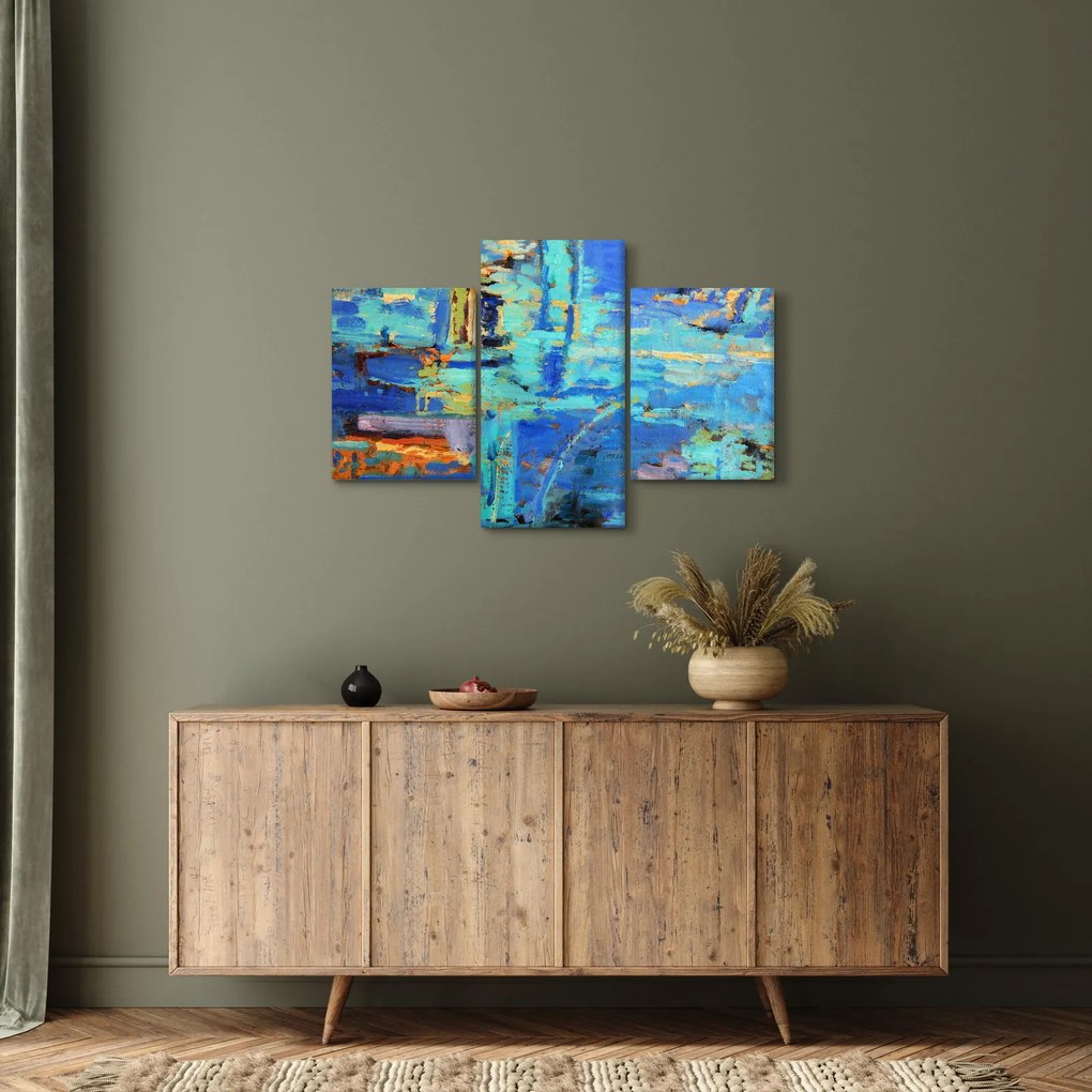 Kép - Absztrakt olajfestmény (90x60 cm)