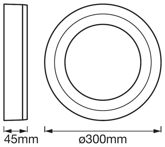 Ledvance - LED Mennyezeti lámpa ROUND LED/18W/230V á. 30 cm
