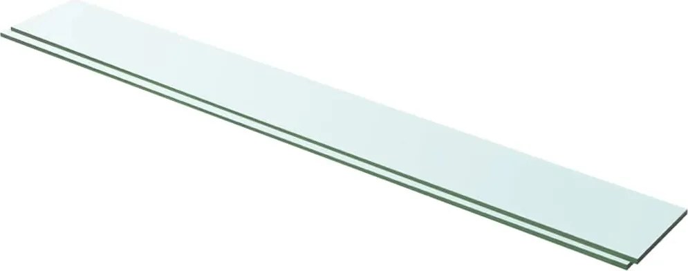 vidaXL 2 db átlátszó üveg paneles polc 100 x 12 cm