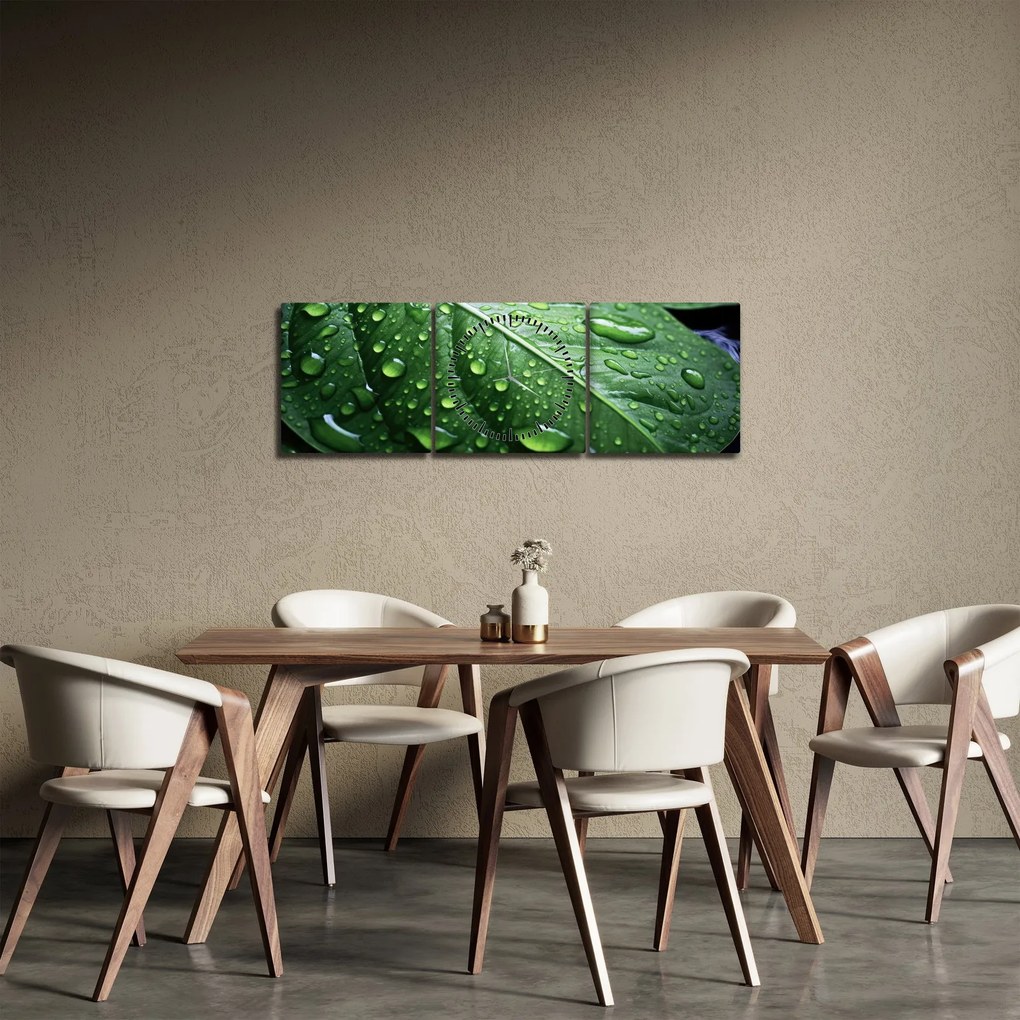 Kép - Részlet levél eső után (órával) (90x30 cm)