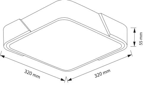 Brilagi - LED mennyezeti lámpa PILANA LED/24W/230V tölgy/fehér 32x32 cm