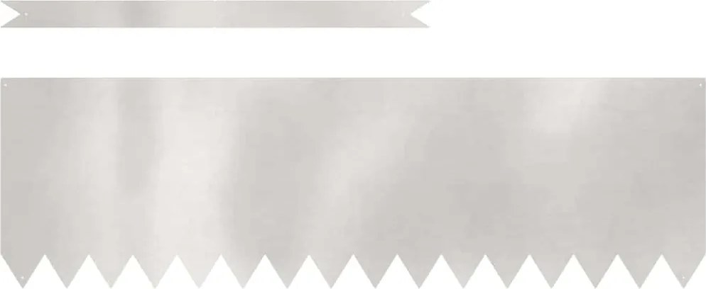 vidaXL Fűszegélyezés 30 pcs Ezüst 100 x 0.05 x 20 cm Rozsdamentes acél