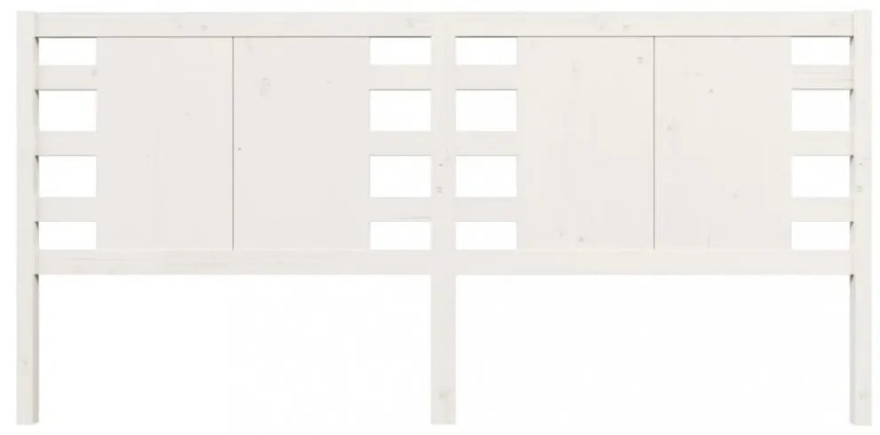 fehér tömör fenyőfa fejtámla 126 x 4 x 100 cm