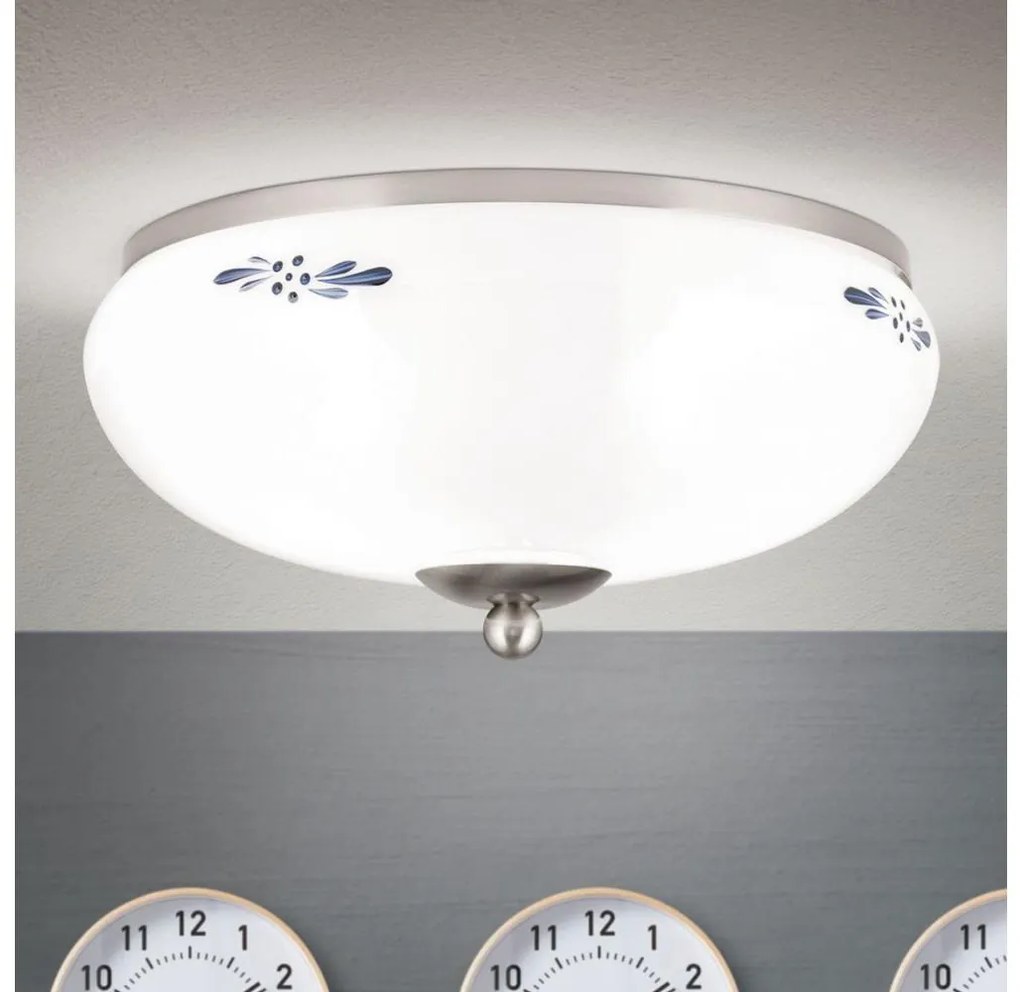 Orion DL 7-673- Mennyezeti lámpa LANDHAUS 2xE27/60W/230V átm. 28 cm mm króm/fehér