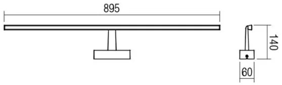 Redo 01-1678 - LED Fürdőszobai tükörmegvilágító NEPTUNE 1xLED/18W/230V IP44