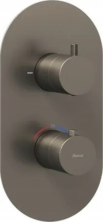 Ravak Espirit termosztátos, 2-utas fali csaptelep, grafit színű X070323