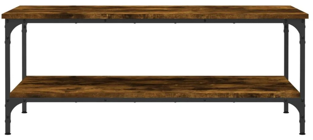 Füstös tölgy színű szerelt fa dohányzóasztal 100x55x40 cm