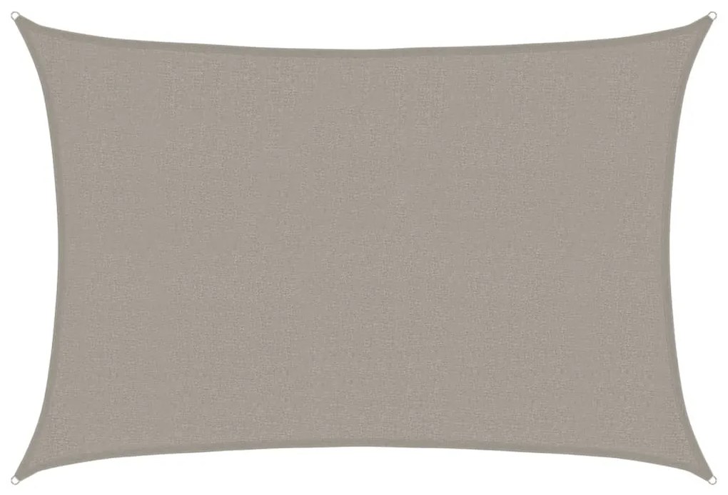 világosszürke négyszögletű HDPE napvitorla 160 g/m² 2,5x3,5 m