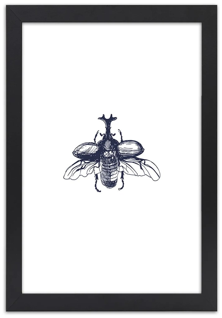 Gario Poszter Repülo bogár A keret színe: Barna, Méret: 70 x 100 cm