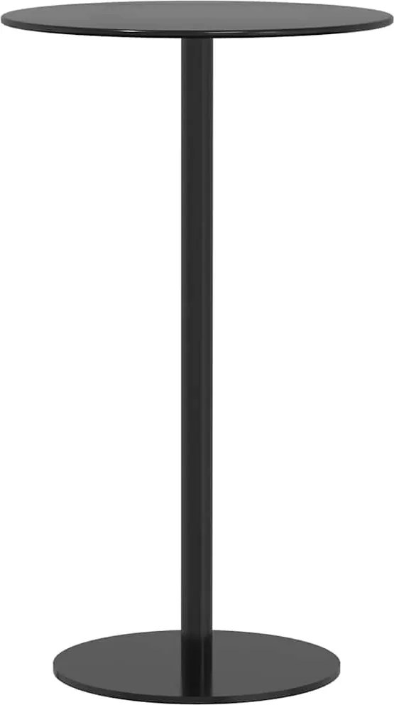 vidaXL fekete acél kerek kerti asztal Ø60 x 105 cm