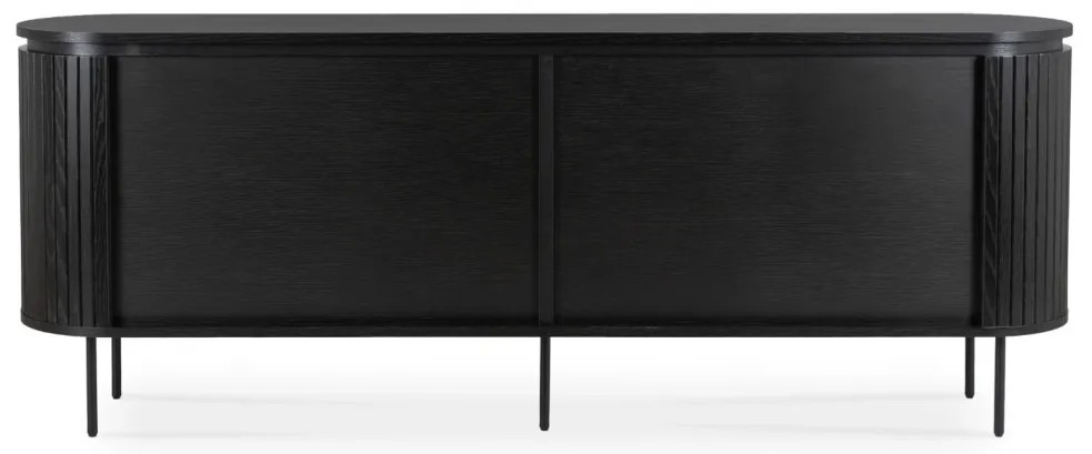 Ovális Komód Fekete Színben. BECK 200 cm.
