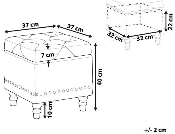 Zsámoly LARIO (sötétkék) (tárolóhellyel). 1023133