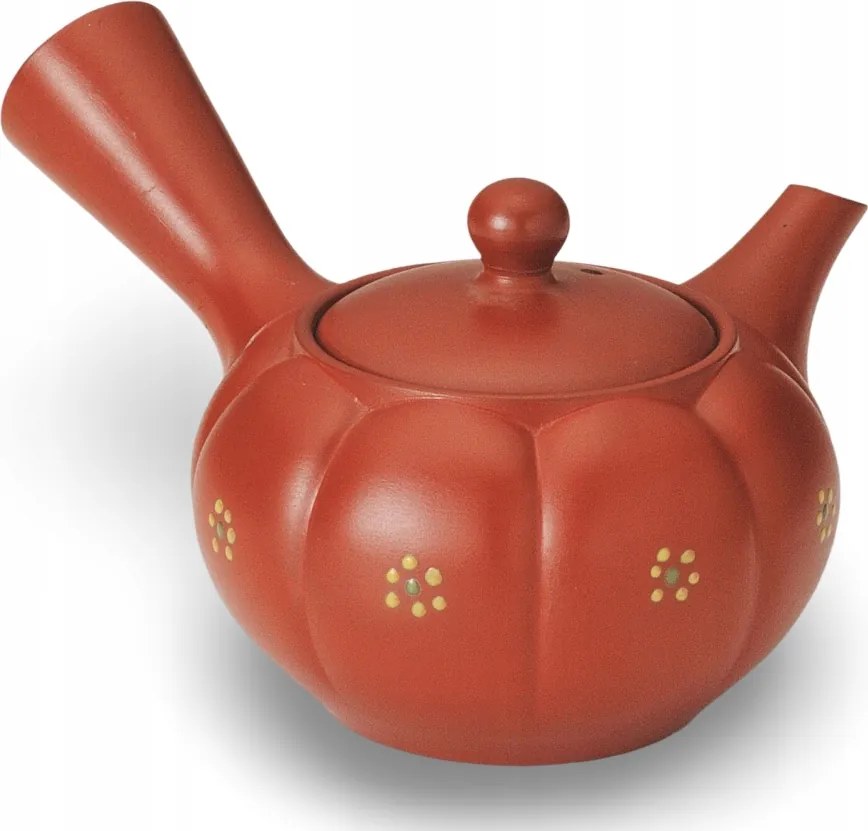 Kyusu japán kerámia teáskanna barna színben, H méret, 320 ml