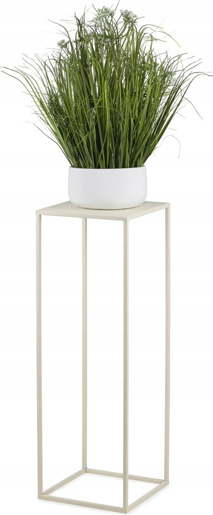 Krémszínű fém virágágyás virágtartó állvány növény 70 cm loft