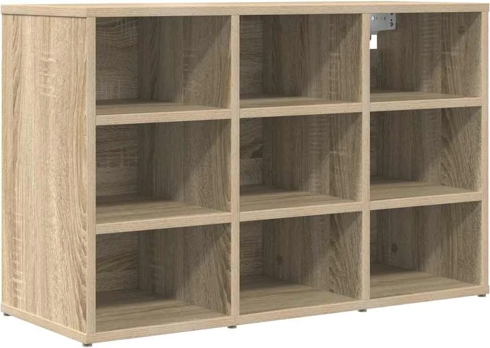 vidaXL Cipőszekrény polcokkal Sonoma tölgy 77,5 x 30 x 51 cm Faanyag