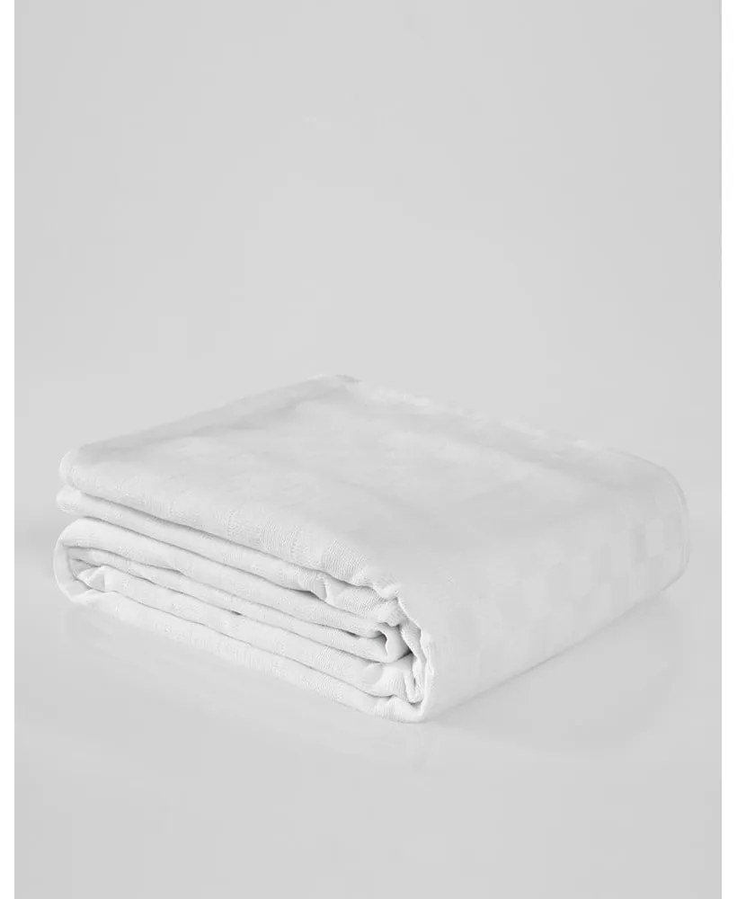 Fehér pamut ágytakaró franciaágyra 200x230 cm Plain – Mijolnir