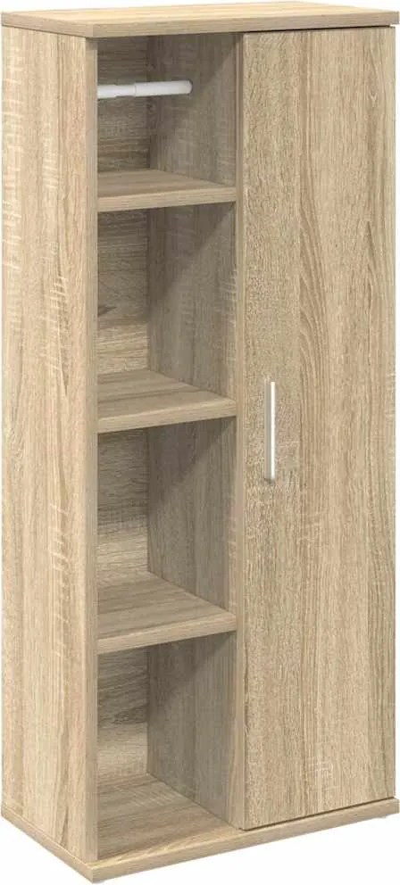 vidaXL sonoma tölgy fürdőszobaszekrény tekercstartóval 39x22x90 cm