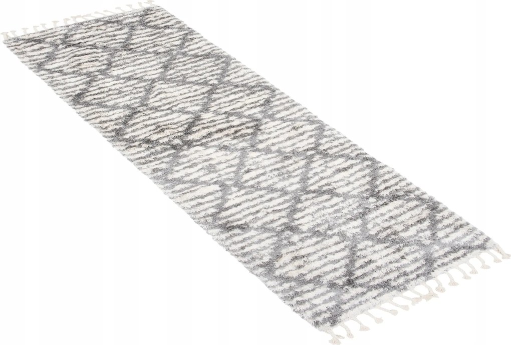 Járdaszőnyeg Shaggy Aztec 70x250 Boho rojtos w21