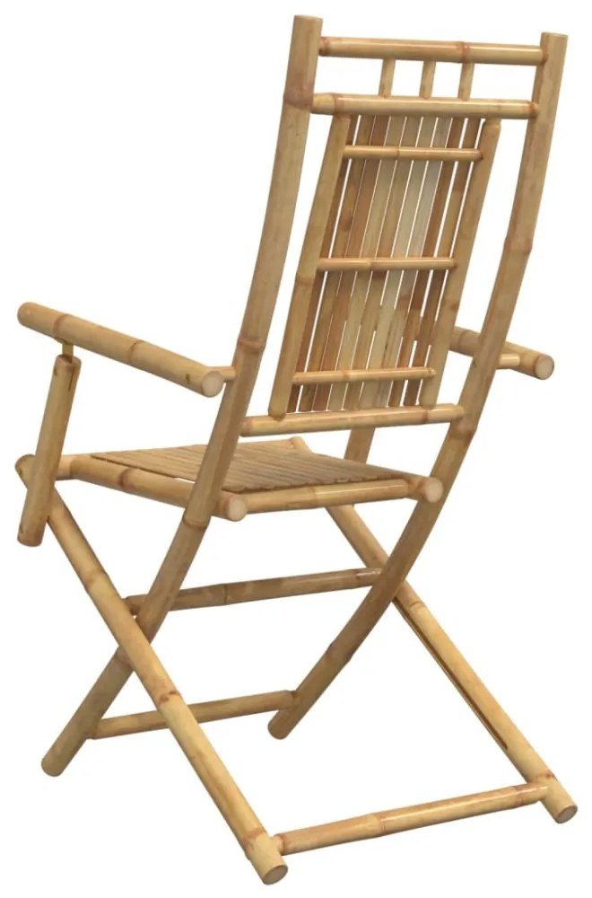 6 db összecsukható bambusz kerti szék 53 x 66 x 99 cm
