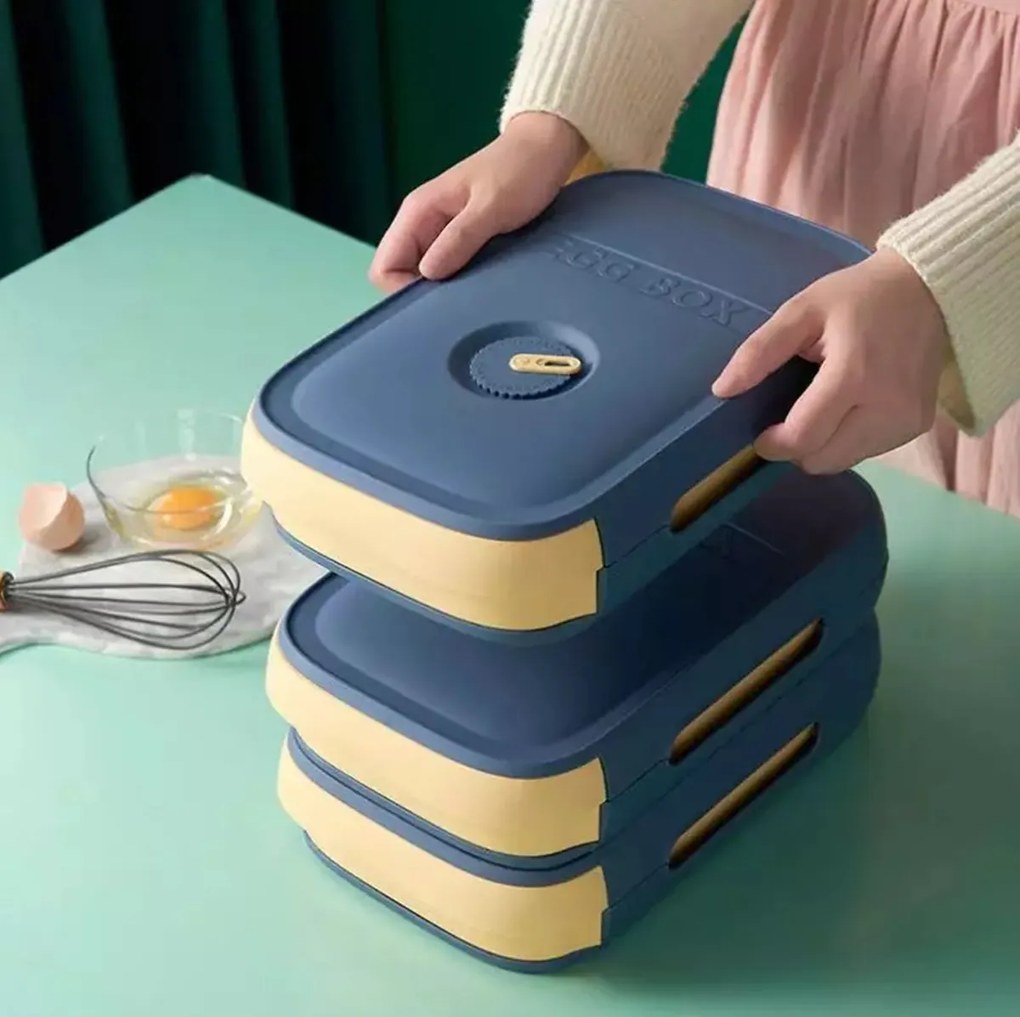 Tojásrendező fiókkal - kék