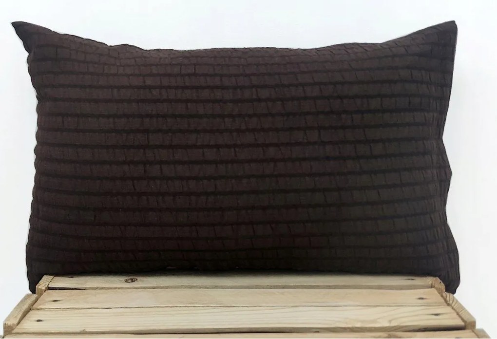 Fakéreg párnahuzat Extra 30x50 100% egyszínű pamut sötétbarna barna