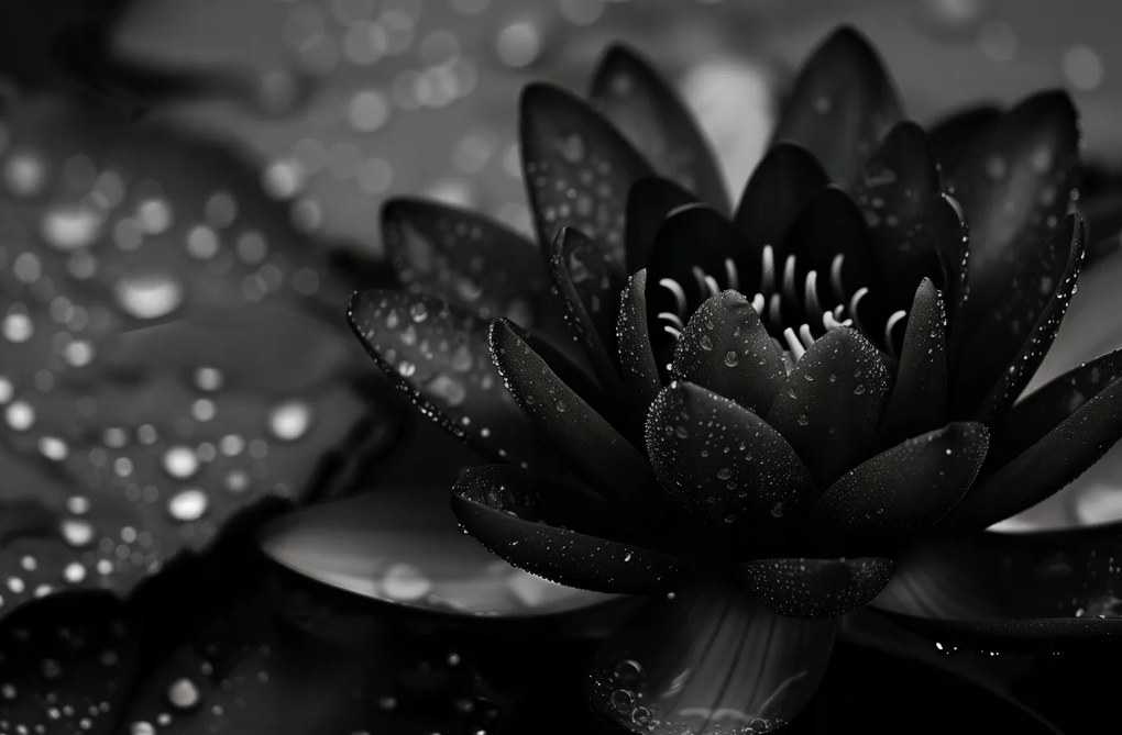 Poszter 91,5x60cm Lótusz fekete