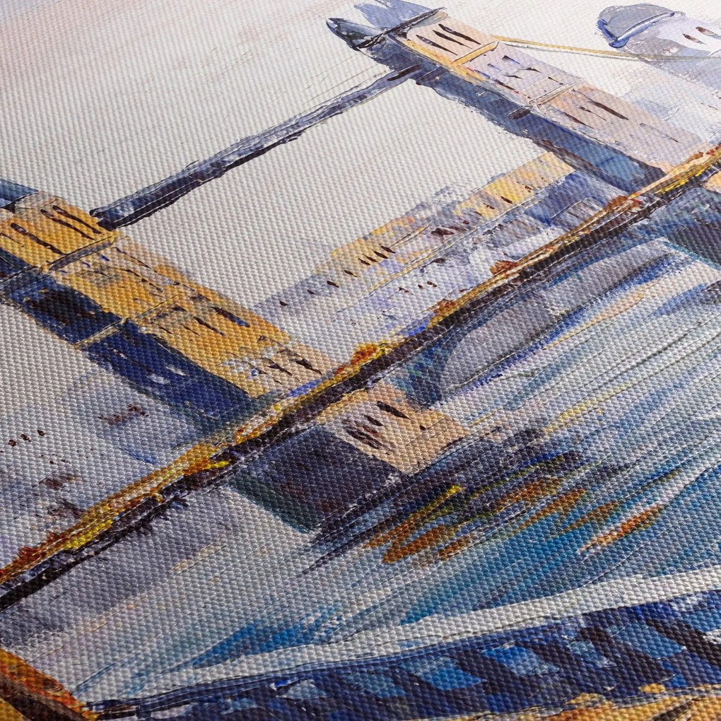 Kép - A város festménye (órával) (90x30 cm)