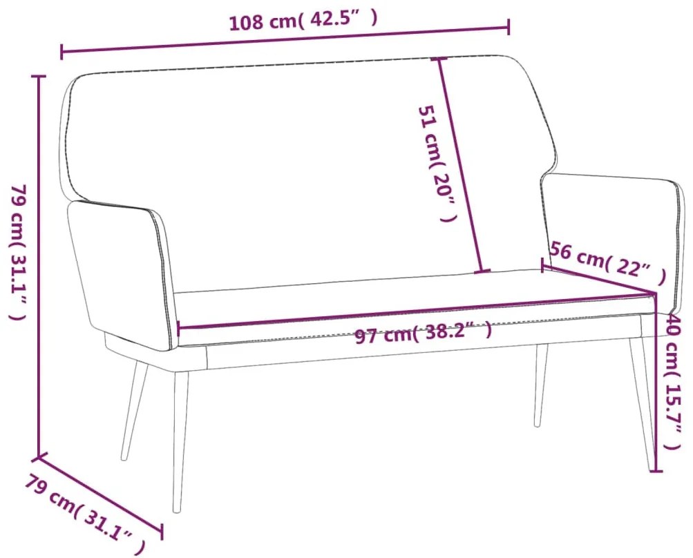 rózsaszín bársonypad 108x79x79 cm