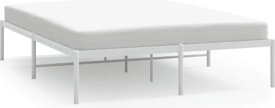 vidaXL fehér fém ágykeret 150 x 200 cm