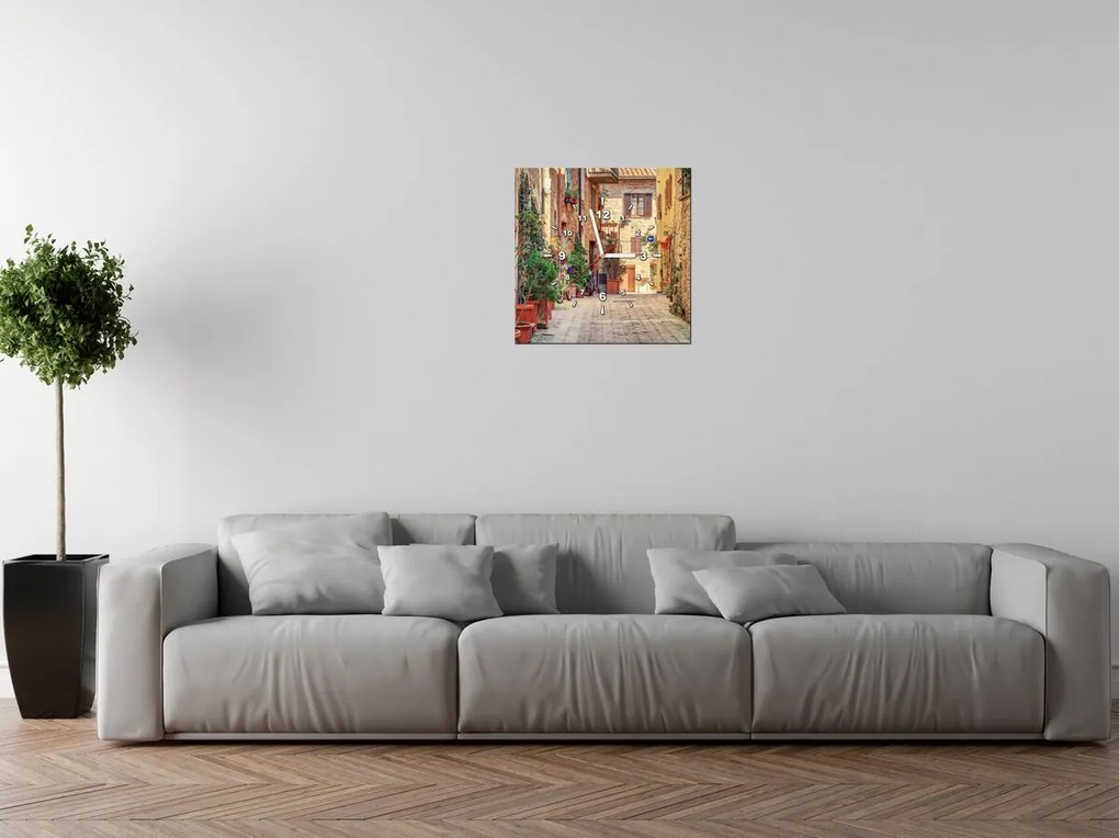 Gario Órás falikép Toszkánai régi utacska Méret: 100 x 40 cm