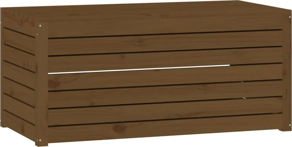 vidaXL mézbarna tömör fenyőfa kerti láda 101 x 50,5 x 46,5 cm