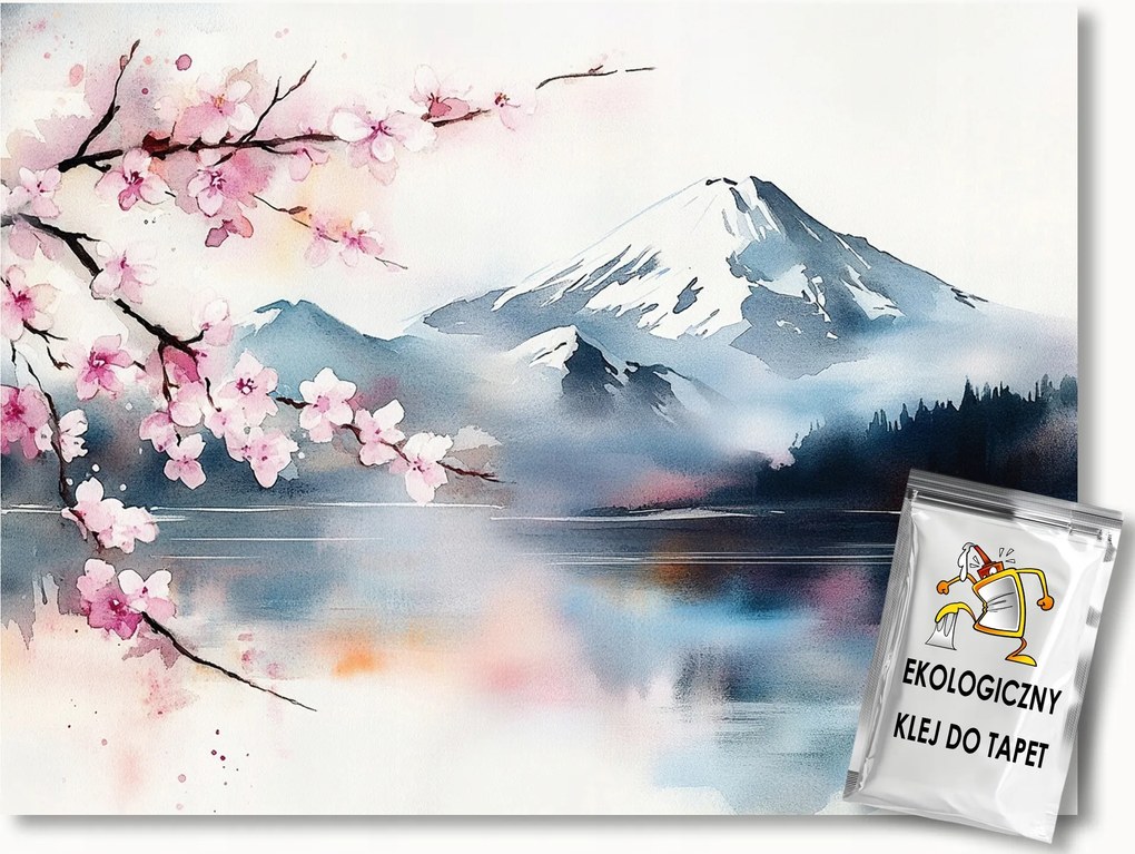 Fotótapéta Flizelina Tájkép Ázsia Japán Hegy Fuji Cseresznye 100x75 ragasztó