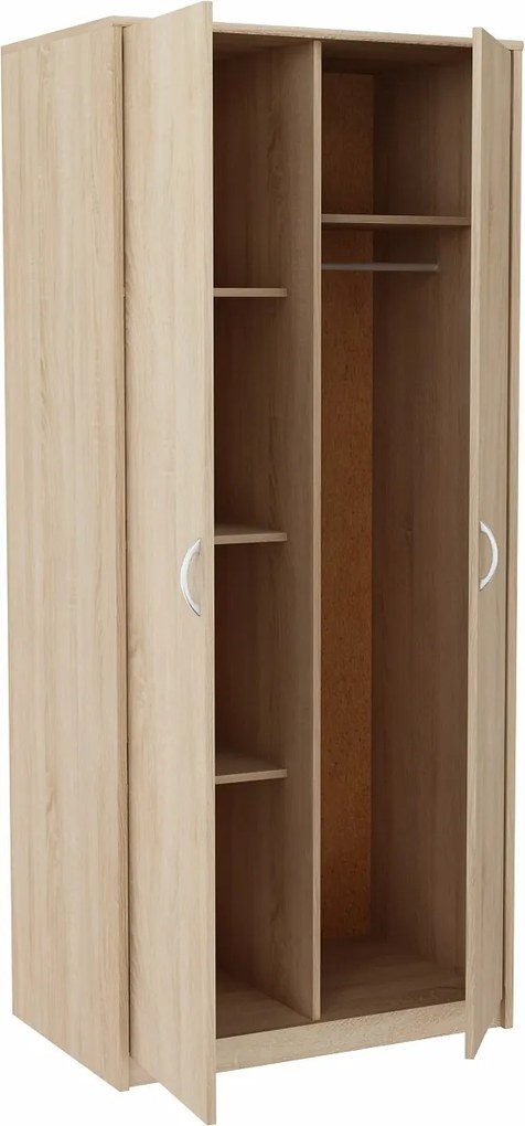Kétajtós ruhatároló szekrény 2D4P Sonoma Rob Tölgy
