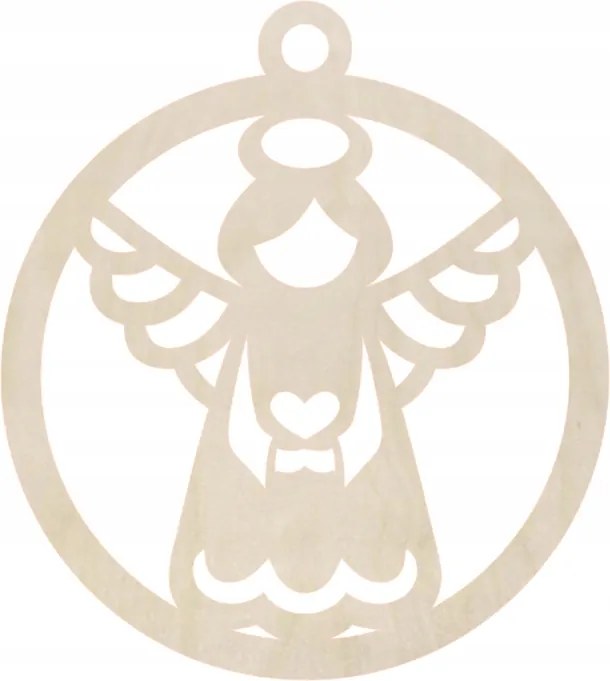 Karácsonyi gömbök karácsonyfadísz angyalka különböző színekben 5db