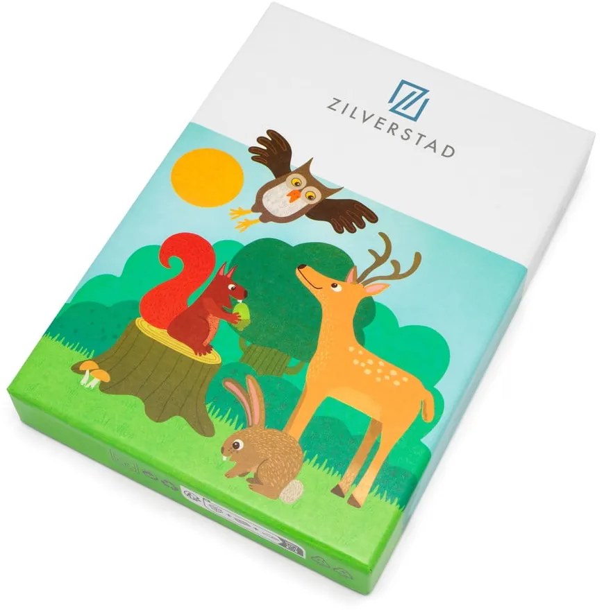 Ezüstszínű rozsdamentes acél gyerek evőeszköz készlet 4 db-os Forest Animals – Zilverstad