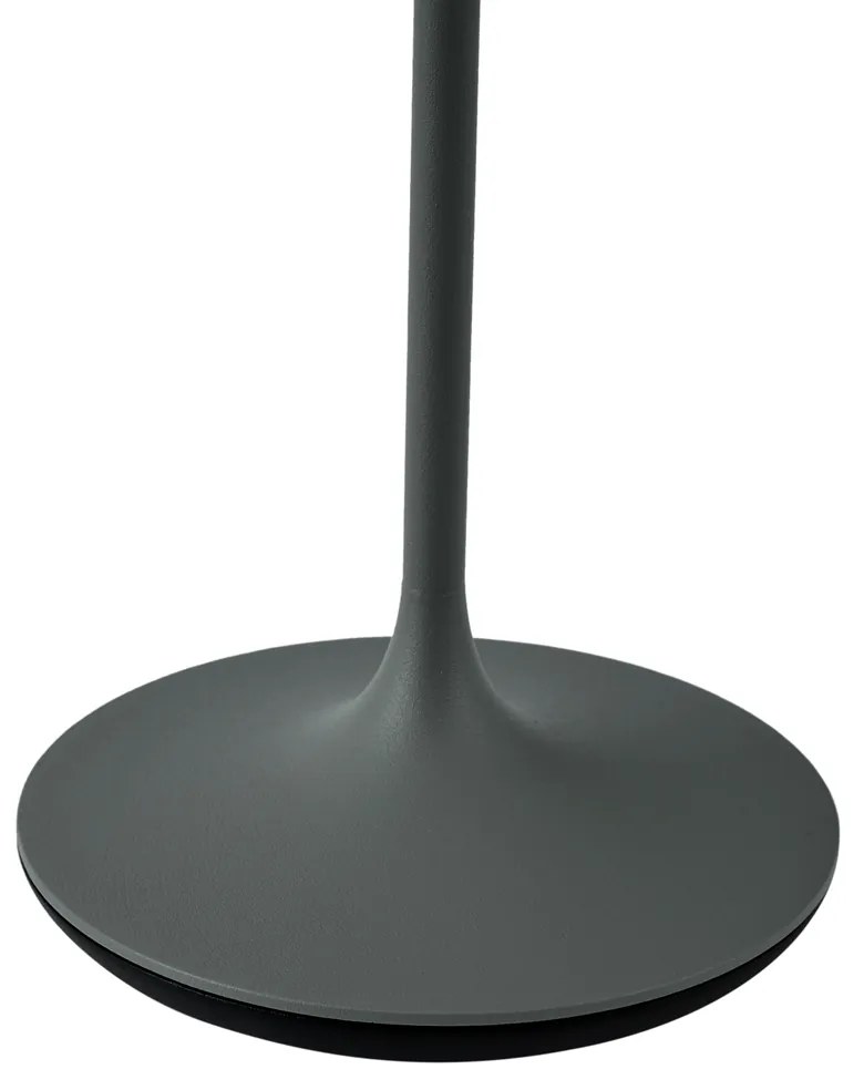 Asztali lámpa sötétszürke LED-del, IP65, újratölthető, töltőállomással - Bass