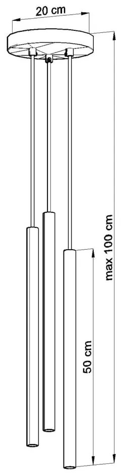 Fideus fekete függőlámpa - Sollux