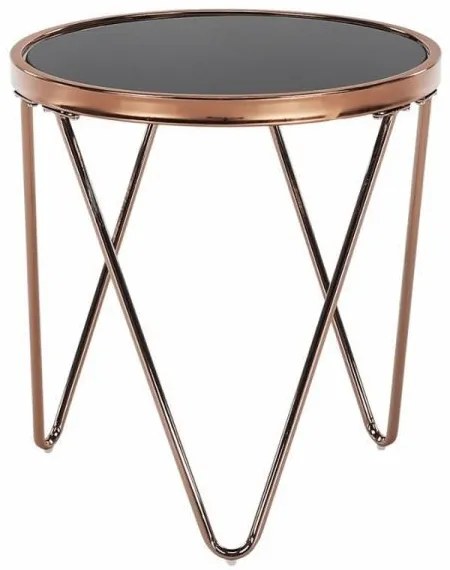 VALERO kisasztal rose gold rózsaszín/fekete