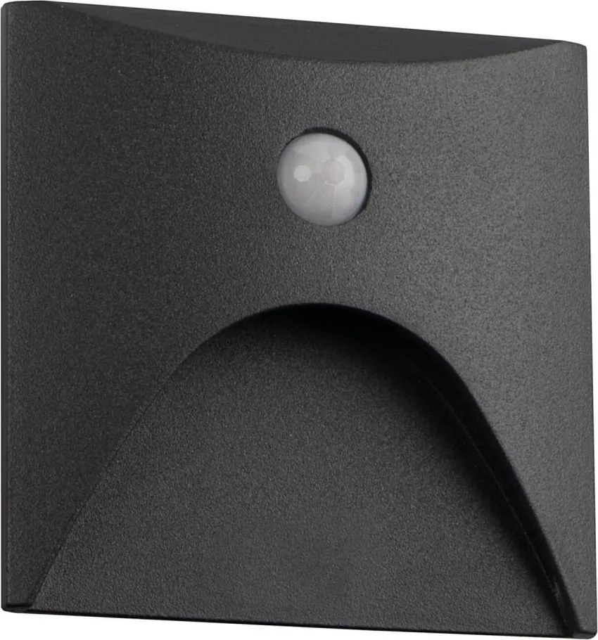 Kanlux 39131 - LED lépcsővilágító érzékelővel EXIN 2,5W/230V 3000K IP65 antracit, szögletes