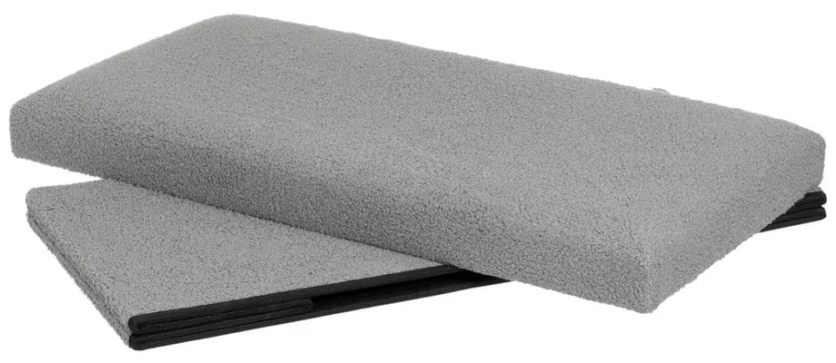 Szürke buklé puff Folding – Casa Selección