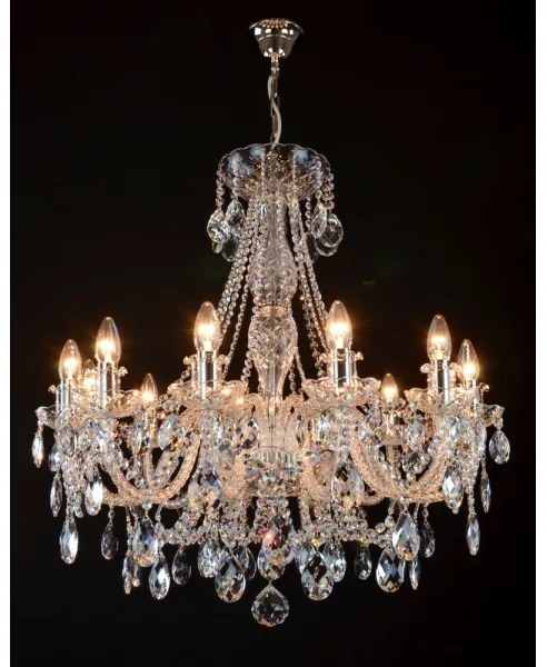 Wranovsky JWZ124122101 - IMPERIAL kristály csillár láncon, 12xE14/40W/230V